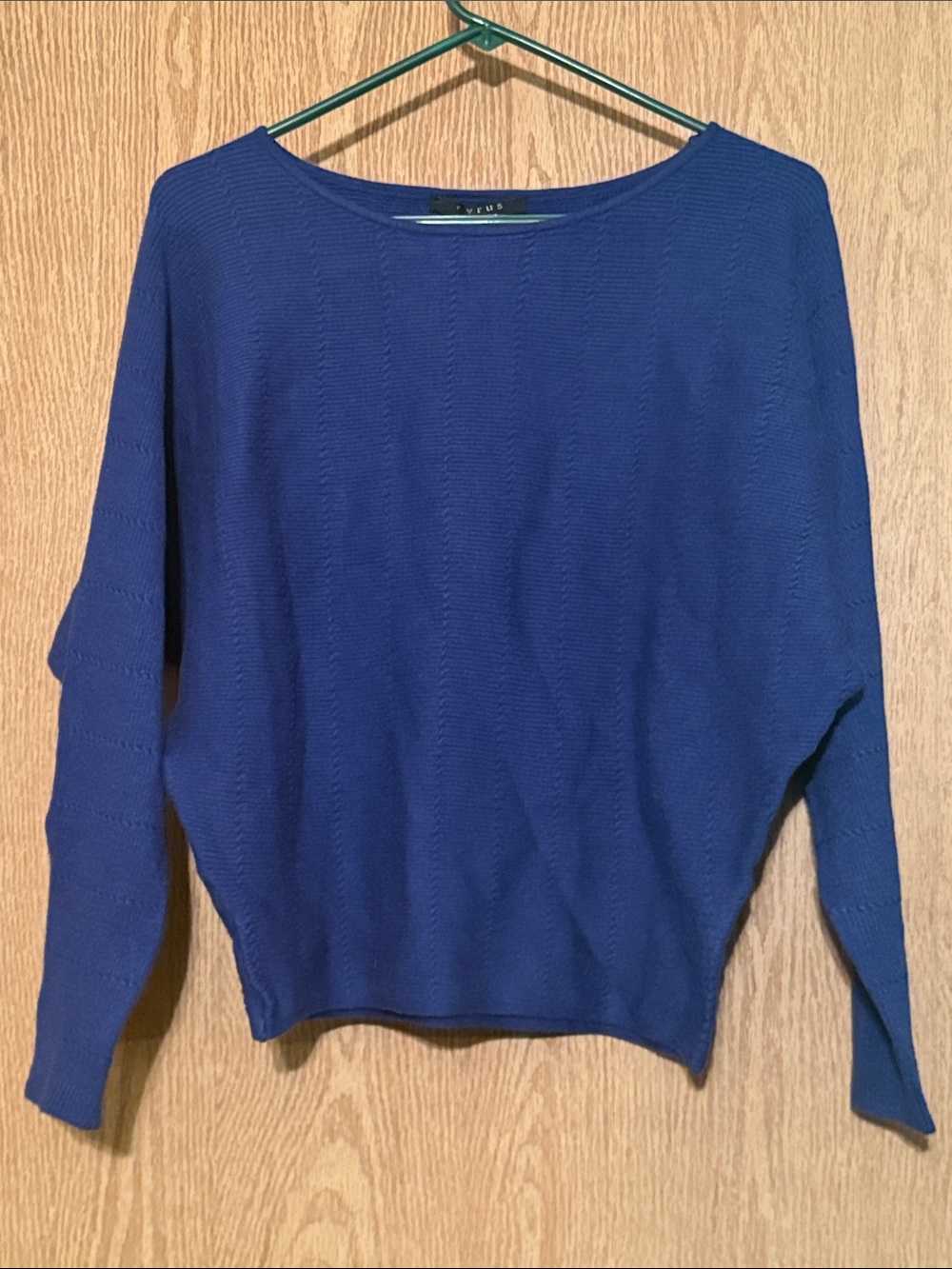Cyrus Royal Blue Boatneck Knit Sweater - Womens